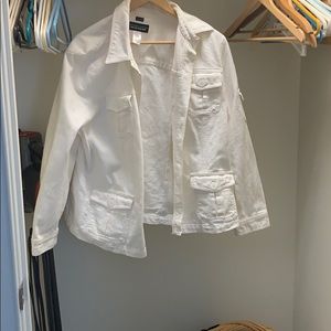 White jean jacket
